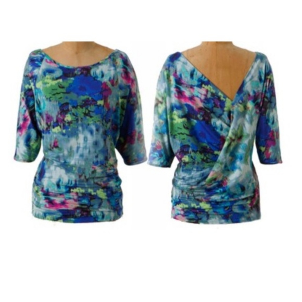 Weston Wear S Lugano Seascape Watercolor Top Shirt